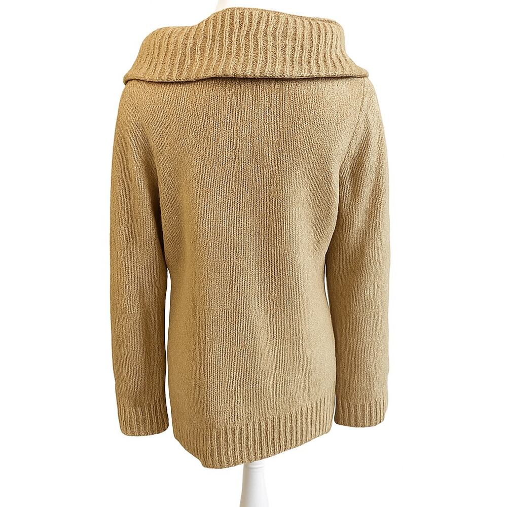 Trendy chic holiday
White House Black Market Sparkle Cowl Neck Sweater – Size M